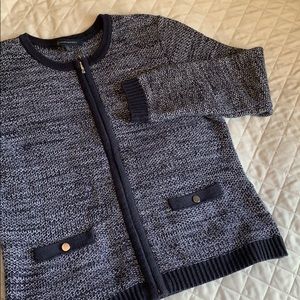 NWOT Brooks Brothers zip-up cardigan, sz L